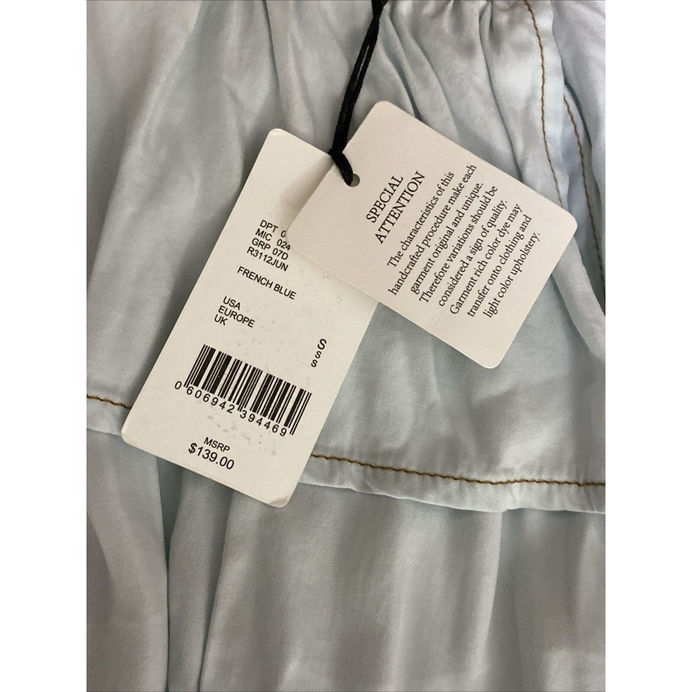 "a loves a" Light Blue Denim Off Shoulder Maxi Dress with Belt - Picture 9 of 12